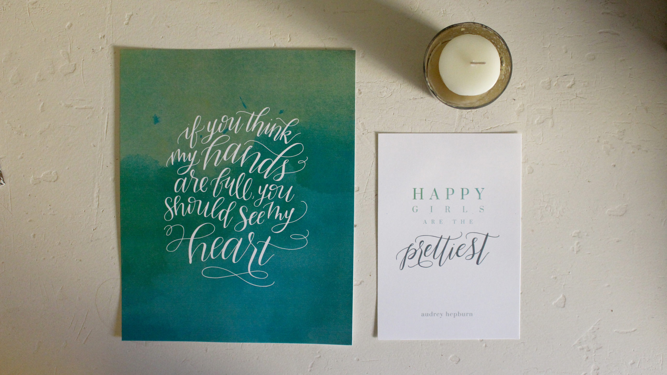 Sarah Ann Campbell, custom hand lettering calligraphy quote