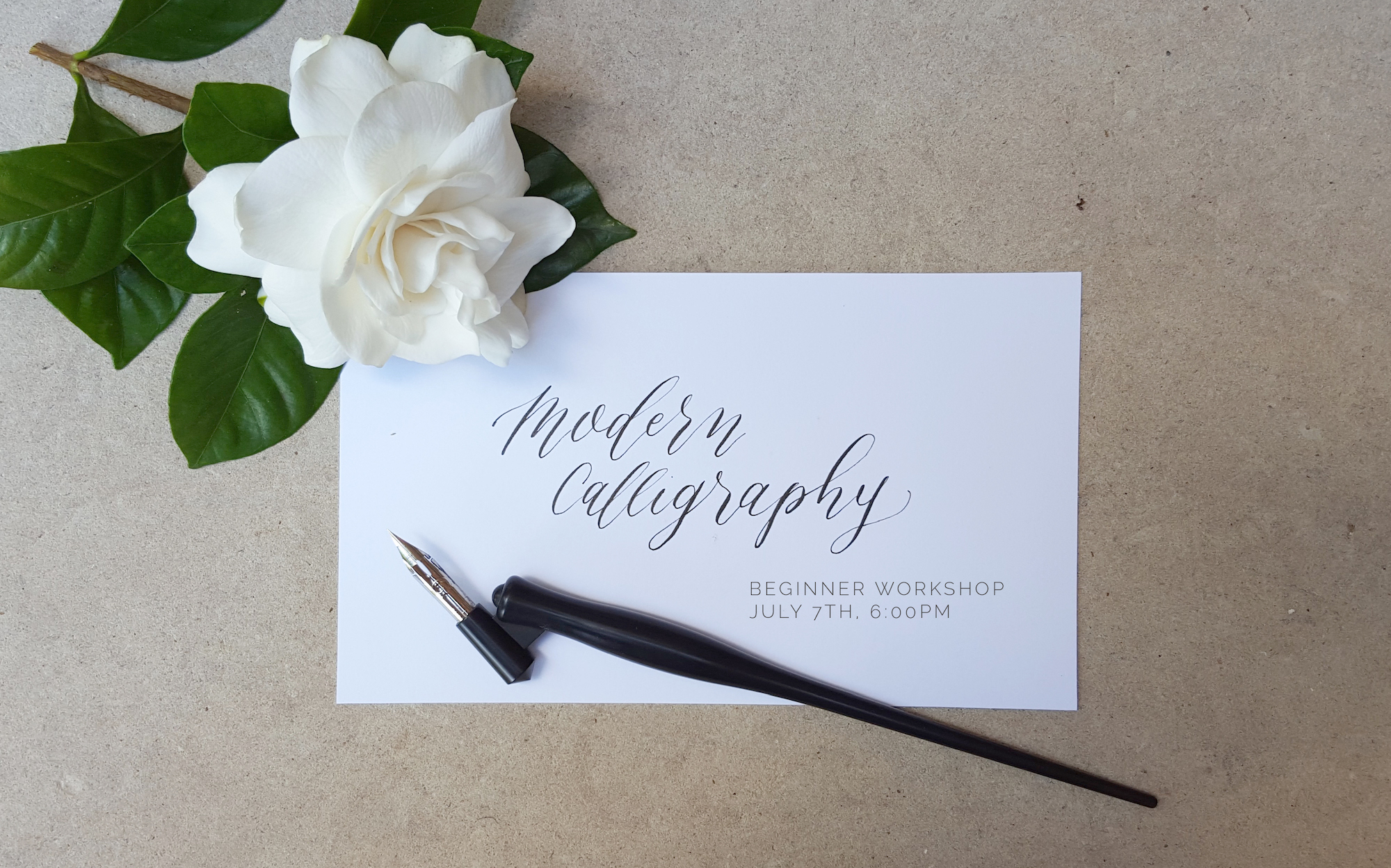 Sarah Ann Design | Modern Calligraphy Class July 7