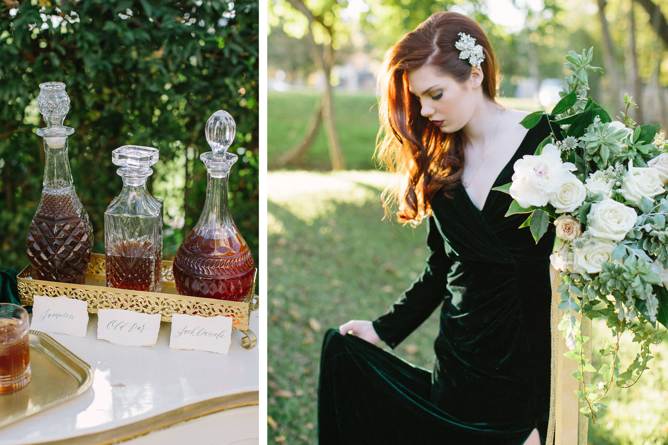 Custom Wedding Invitation Design | Emerald Elegance Styled Shoot