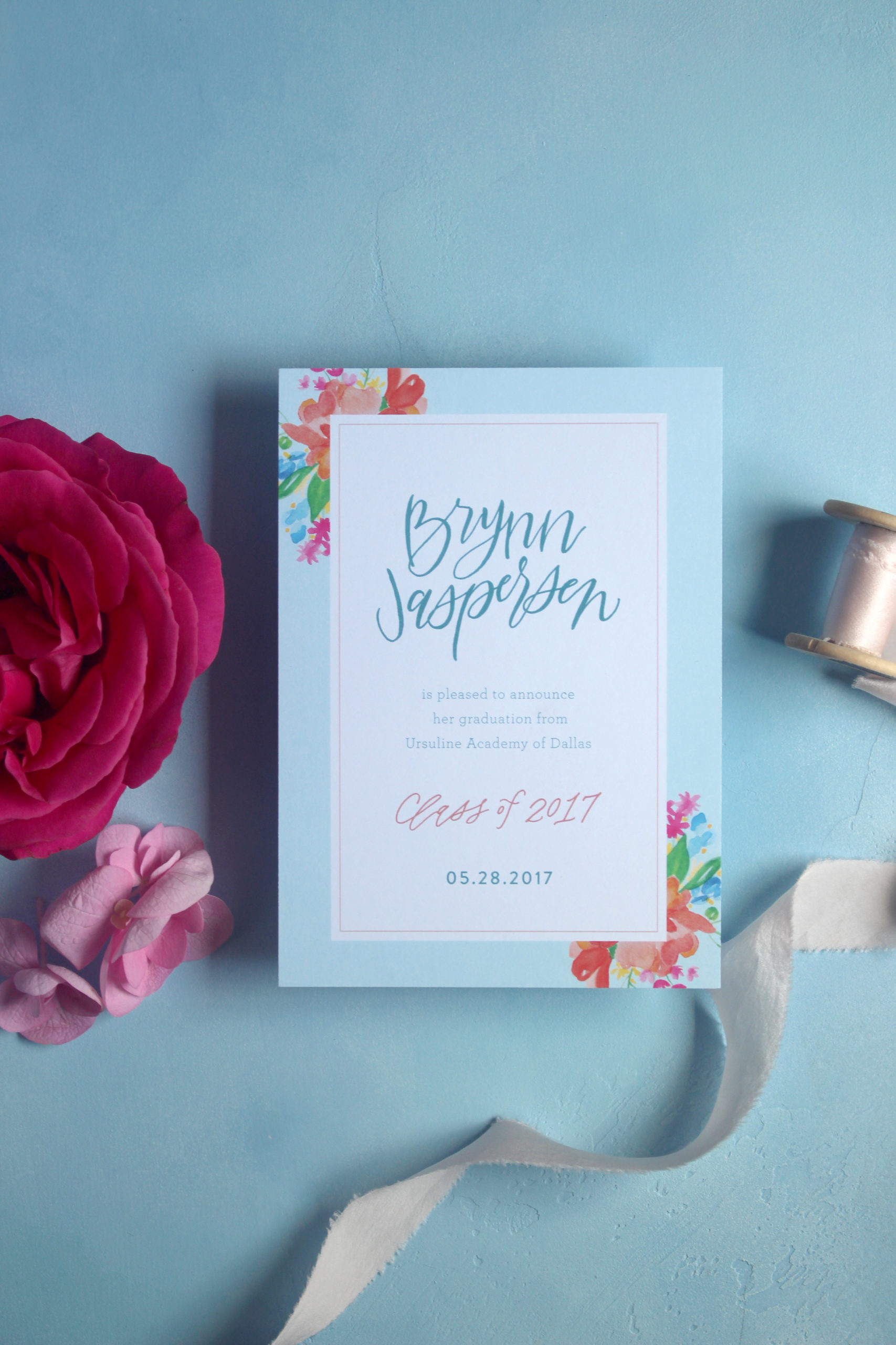 Graduation Announcement Design // Brynn's Custom Announcement Design