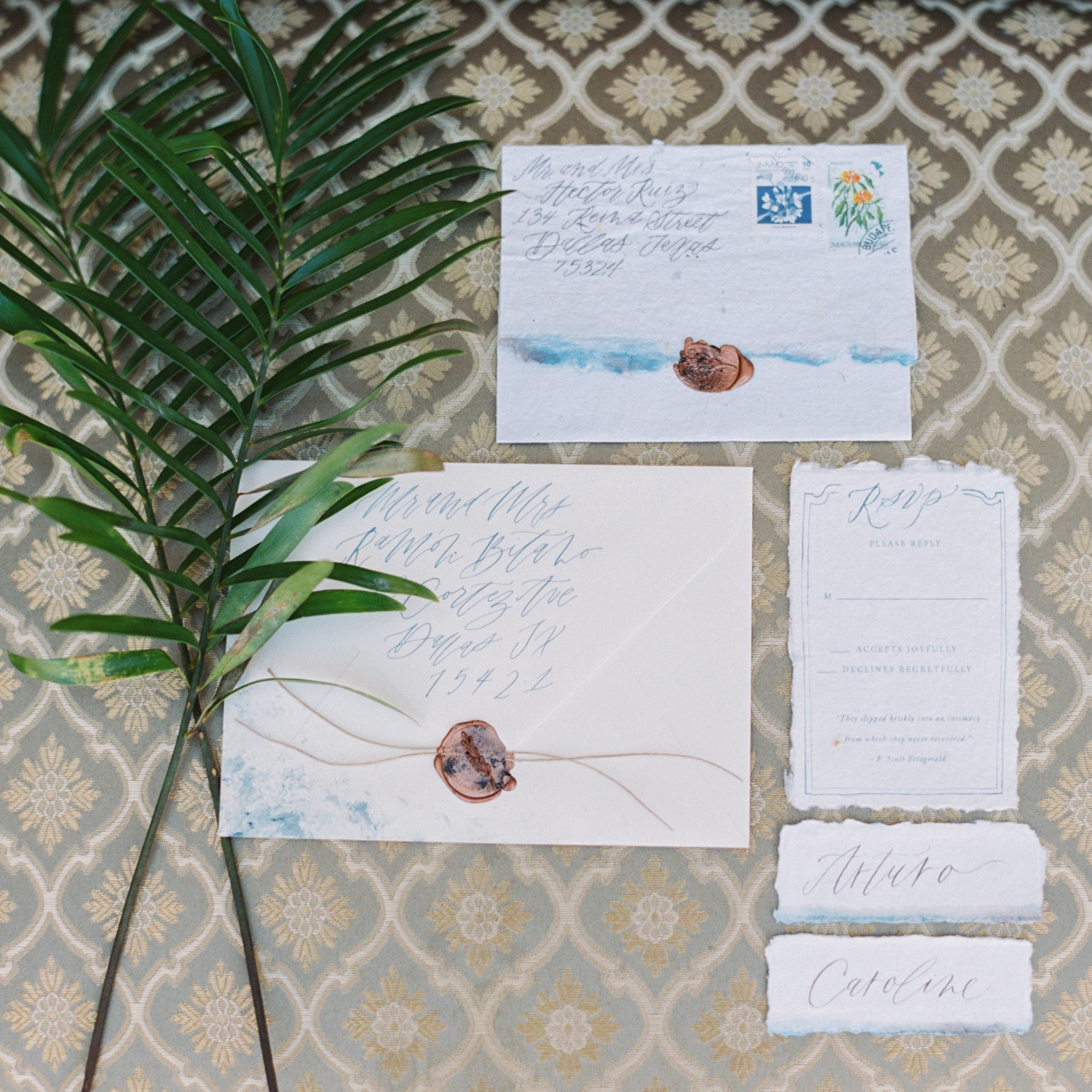 Wedding Stationery: Cuban-Inspired Bridal Shoot // Sarah Ann Design