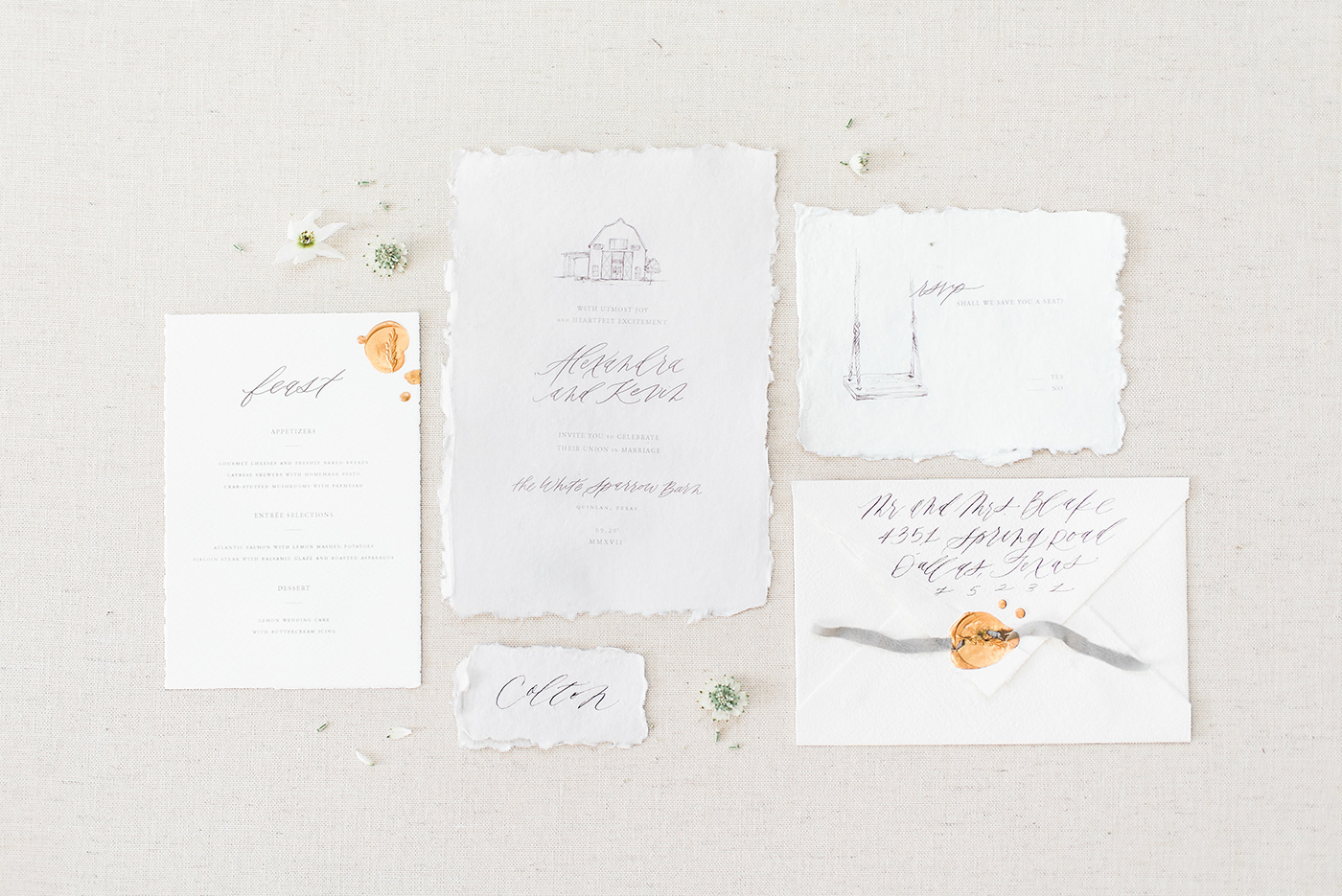 Wedding Stationery Styling at The White Sparrow // Sarah Ann Design