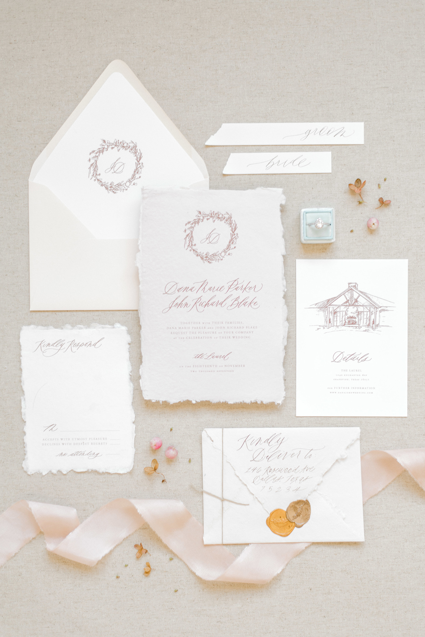Custom Wedding Stationery Design - Sarah Ann Design - Gray Door Photography