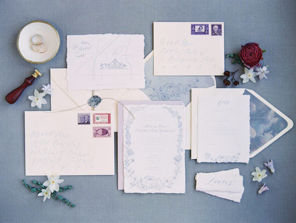 Fine Art Wedding Invitation Design // Lavender Wedding Inspiration