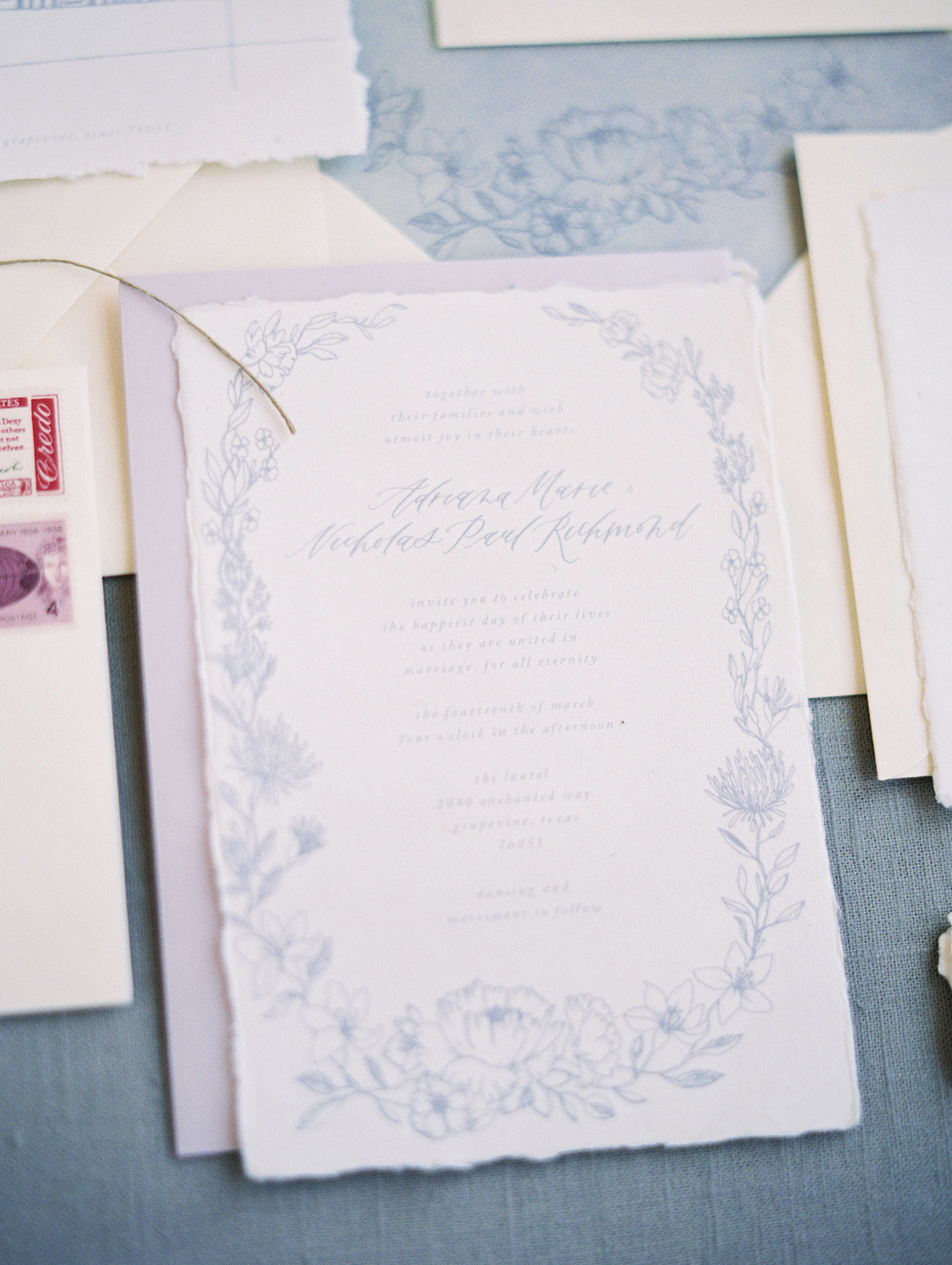 Sarah Ann Design // Fine Art Wedding Invitation Design // Lavender Inspiration