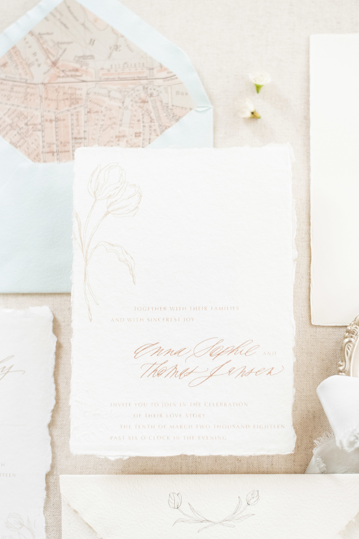Sarah Ann Design - Fine Art Wedding Invitations - European Amsterdam Elopement 