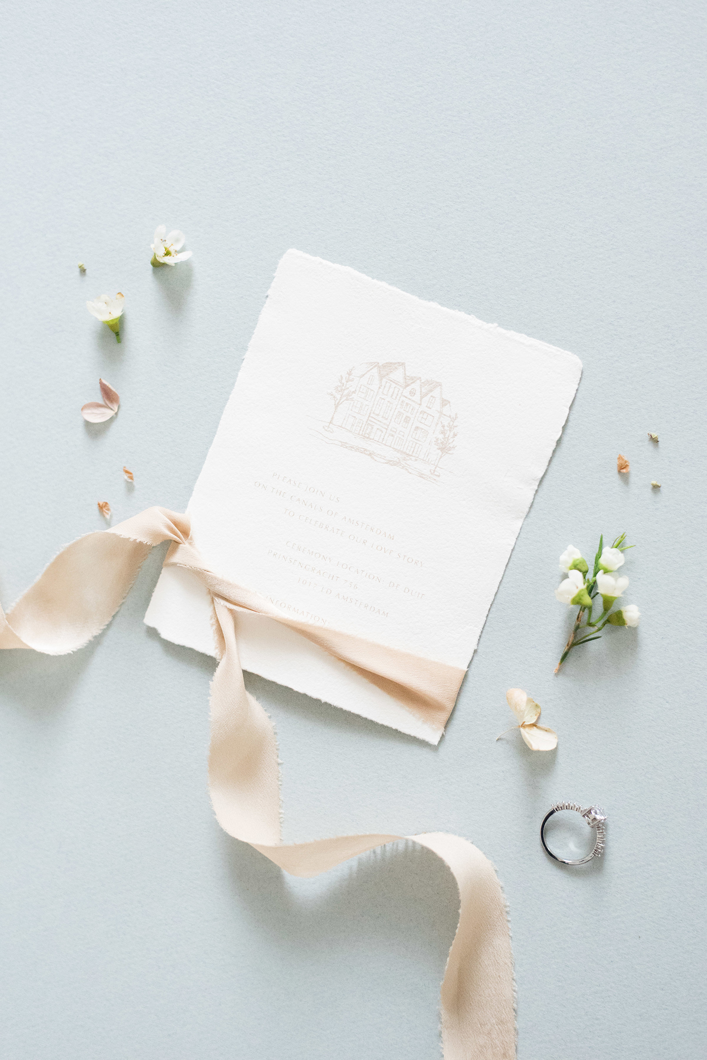 Sarah Ann Design - Fine Art Wedding Invitations - European Amsterdam Elopement