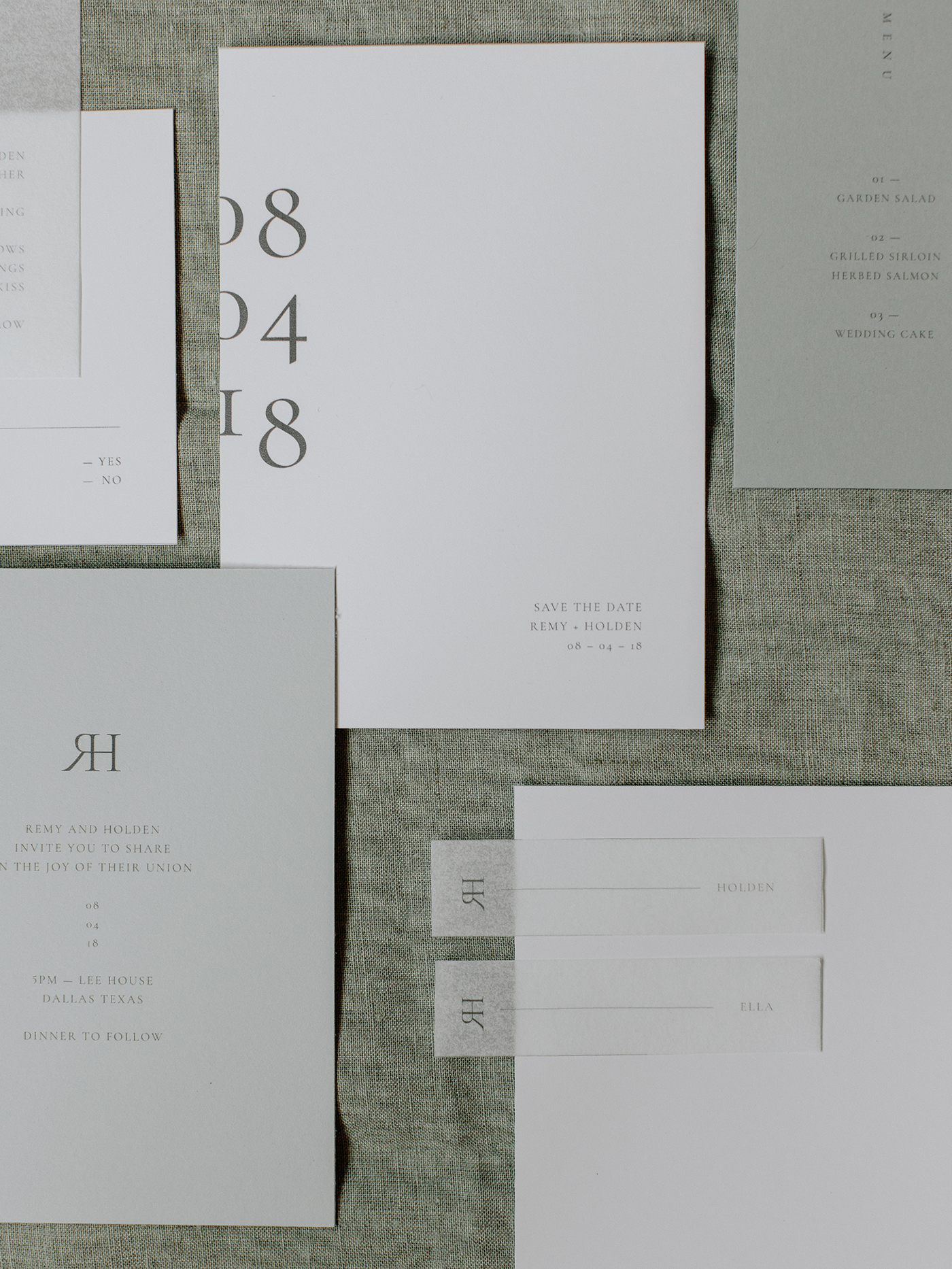 Stationery Design - Sarah Ann Design - Minimalist Bridal Editorial