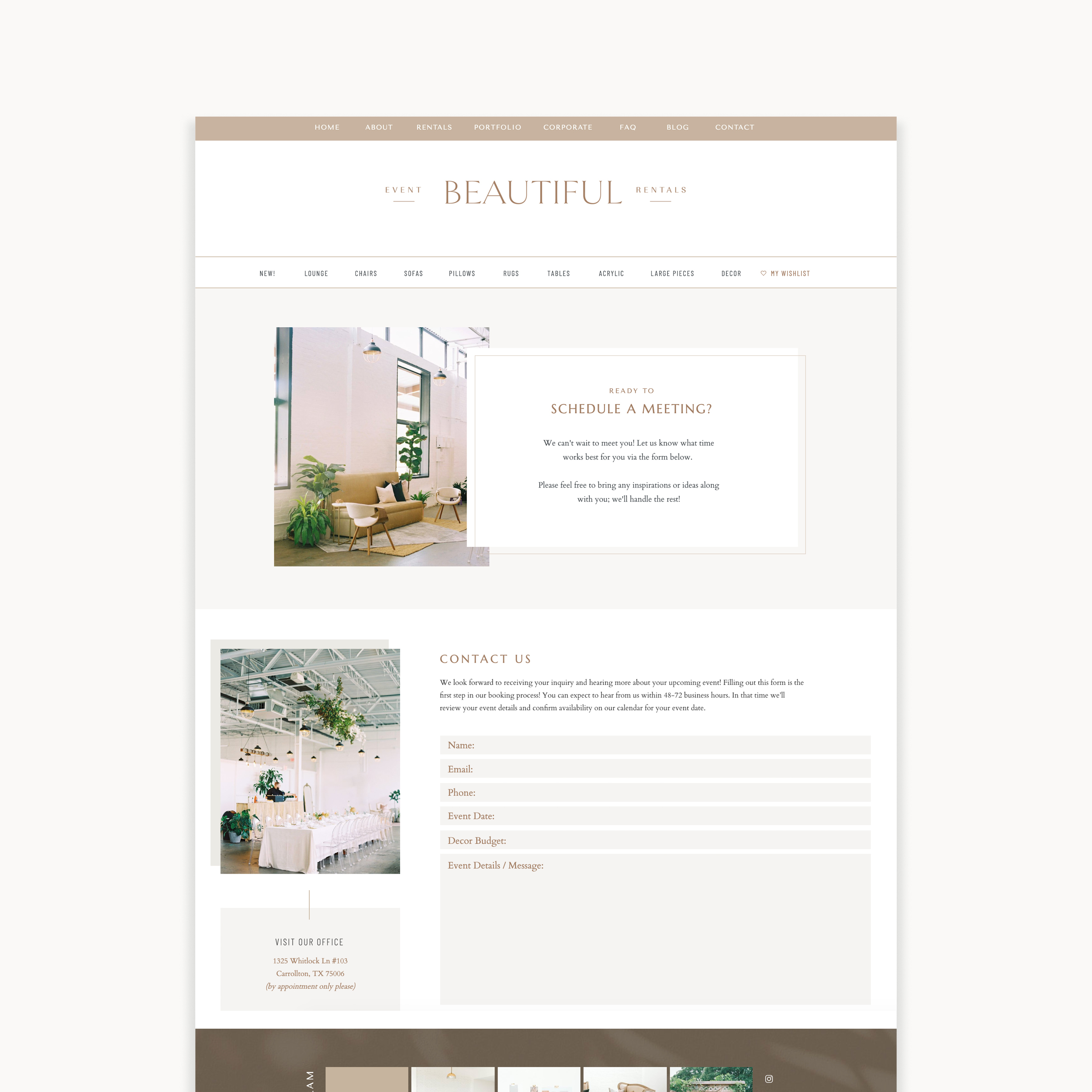 Creative Brand and Website Design for Beautiful Event Rentals by Sarah Ann Design3