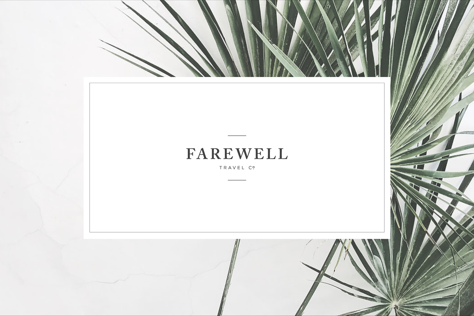 Travel Brand Design: Farewell Travel Co. // Sarah Ann Design