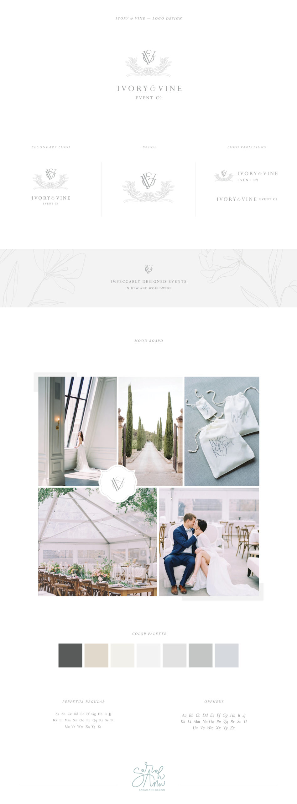 Luxury Wedding Planner Branding | Ivory & Vine Event Co. | Branding by Sarah Ann Design