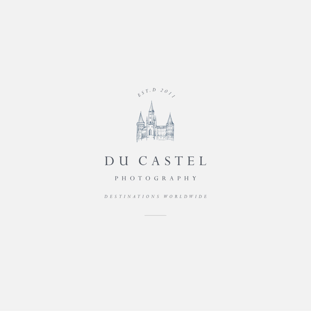 Wedding Photographer Branding: Du Castel Photography by Sarah Ann Design - Catholic Wedding Photographer Logo Design