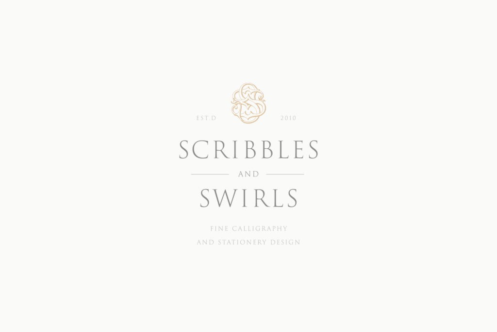 Logo-Design-for-Wedding-Calligrapher-Scribbles-and-Swirls-Sarah-Ann-Design
