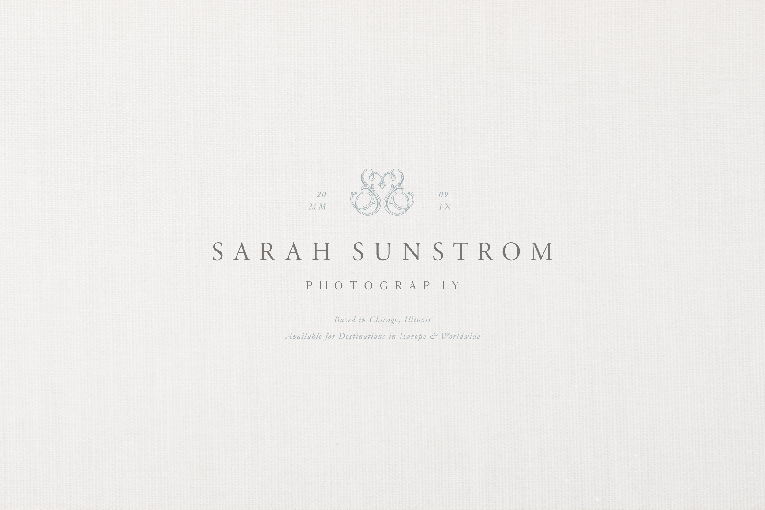 Fine Art Photographer Brand Design - Sarah Sunstrom Photography - Destination Photographer Logo - Sarah Ann Design