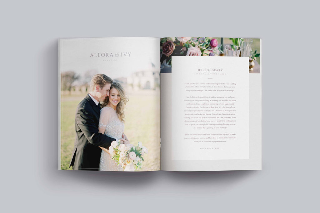 Wedding Planner Website Design + Brand Design // Allora & Ivy Event Co. // Sarah Ann Design