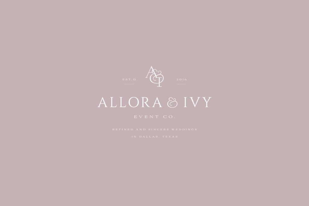 Wedding Planner Website Design + Brand Design // Allora & Ivy Event Co. // Sarah Ann Design
