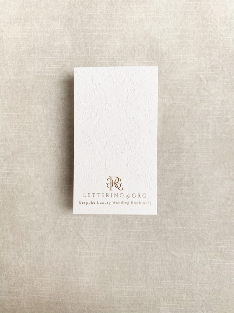 Acrylic wedding invitation — LETTERING BY GRG