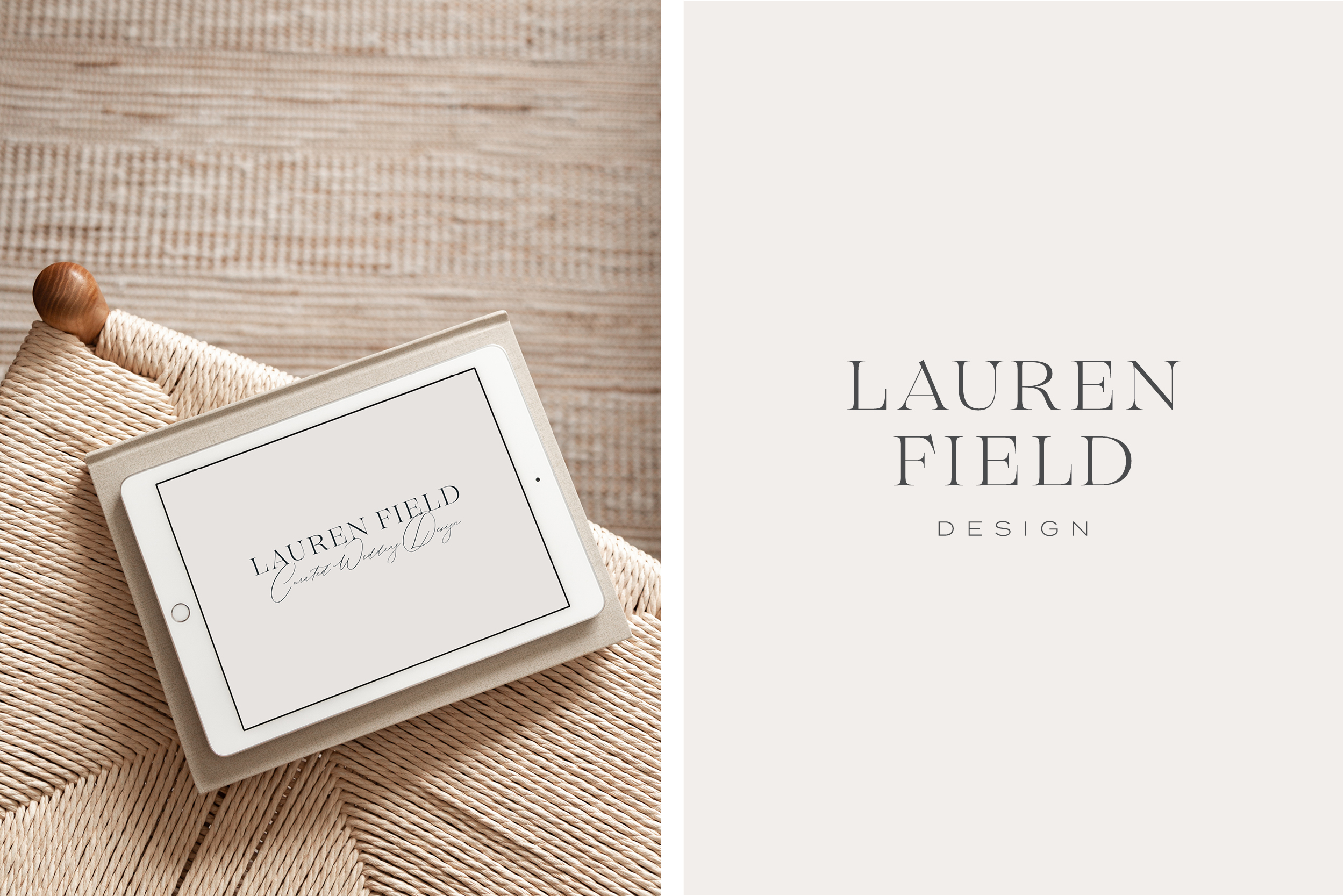 Elevated Custom Brand Design for Wedding Stylist Lauren Field Design | Sarah Ann Design