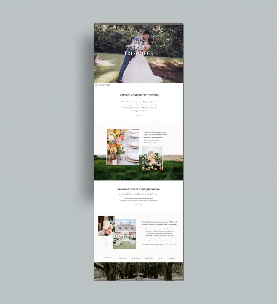 Luxury Wedding Planner Branding + Website Design: Trish Beck Events by Sarah Ann Design
