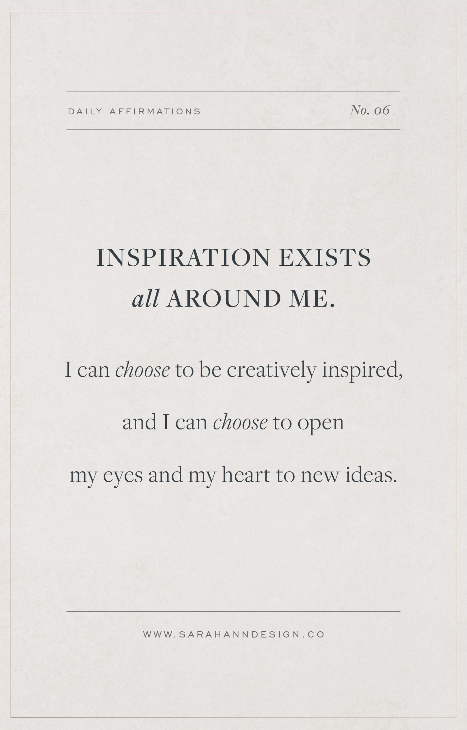 Affirmations for Creatives // 23 Daily Affirmations for Creative Inspiration // Sarah Ann Design