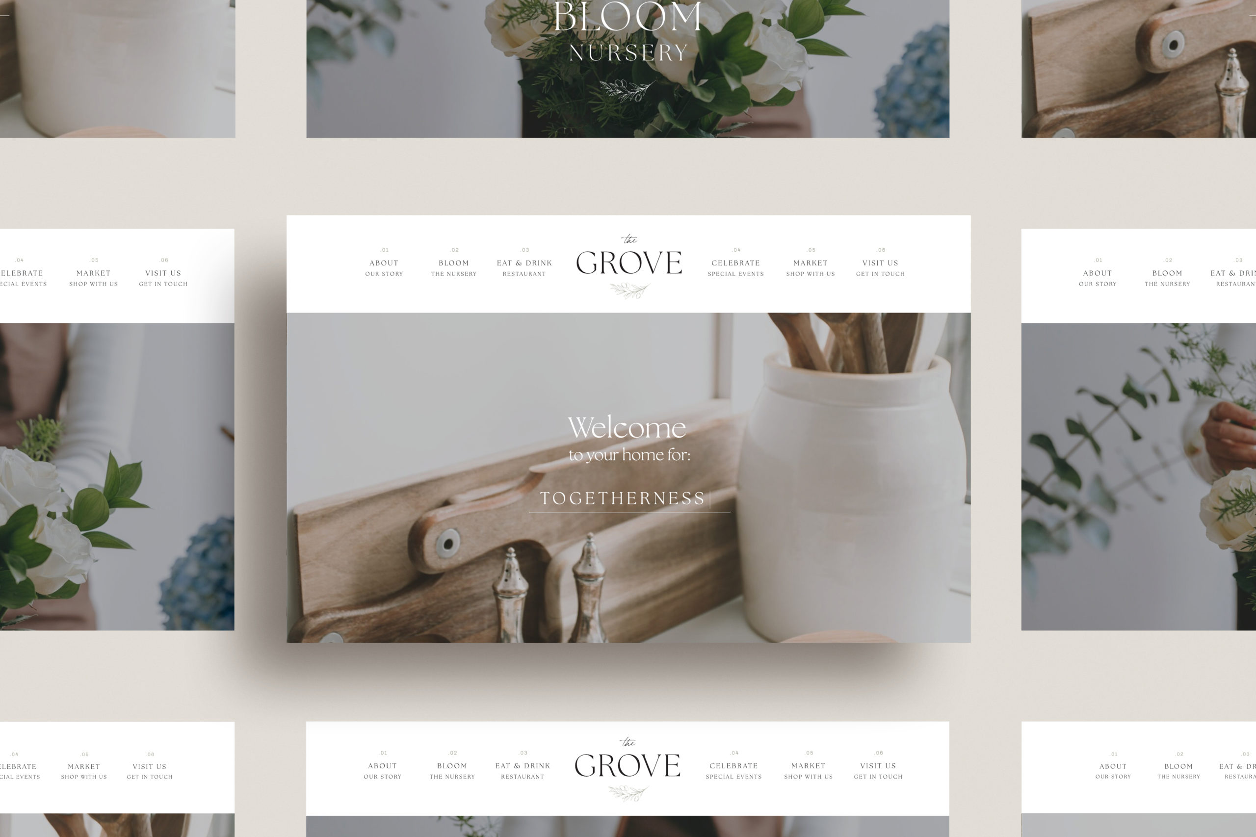 Farmhouse Brand Design | The Grove: Custom Brand Identity - Website