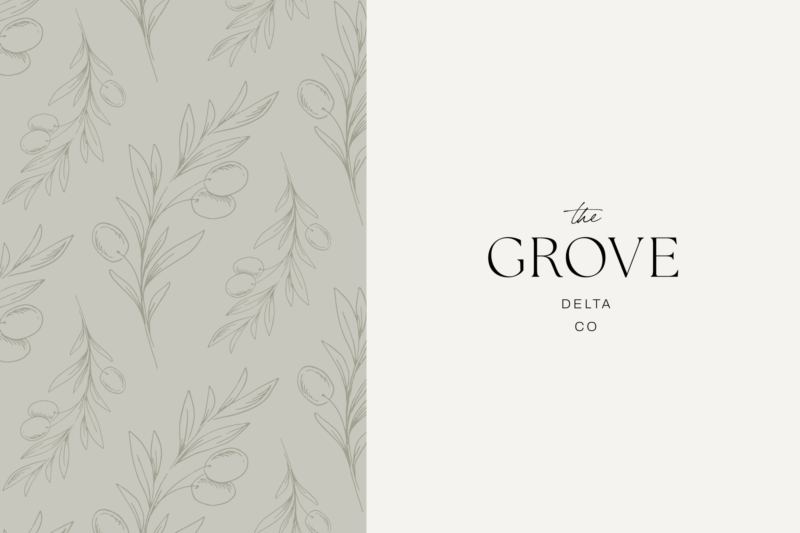 Farmhouse Brand Design | The Grove: Custom Brand Identity - Olive Pattern