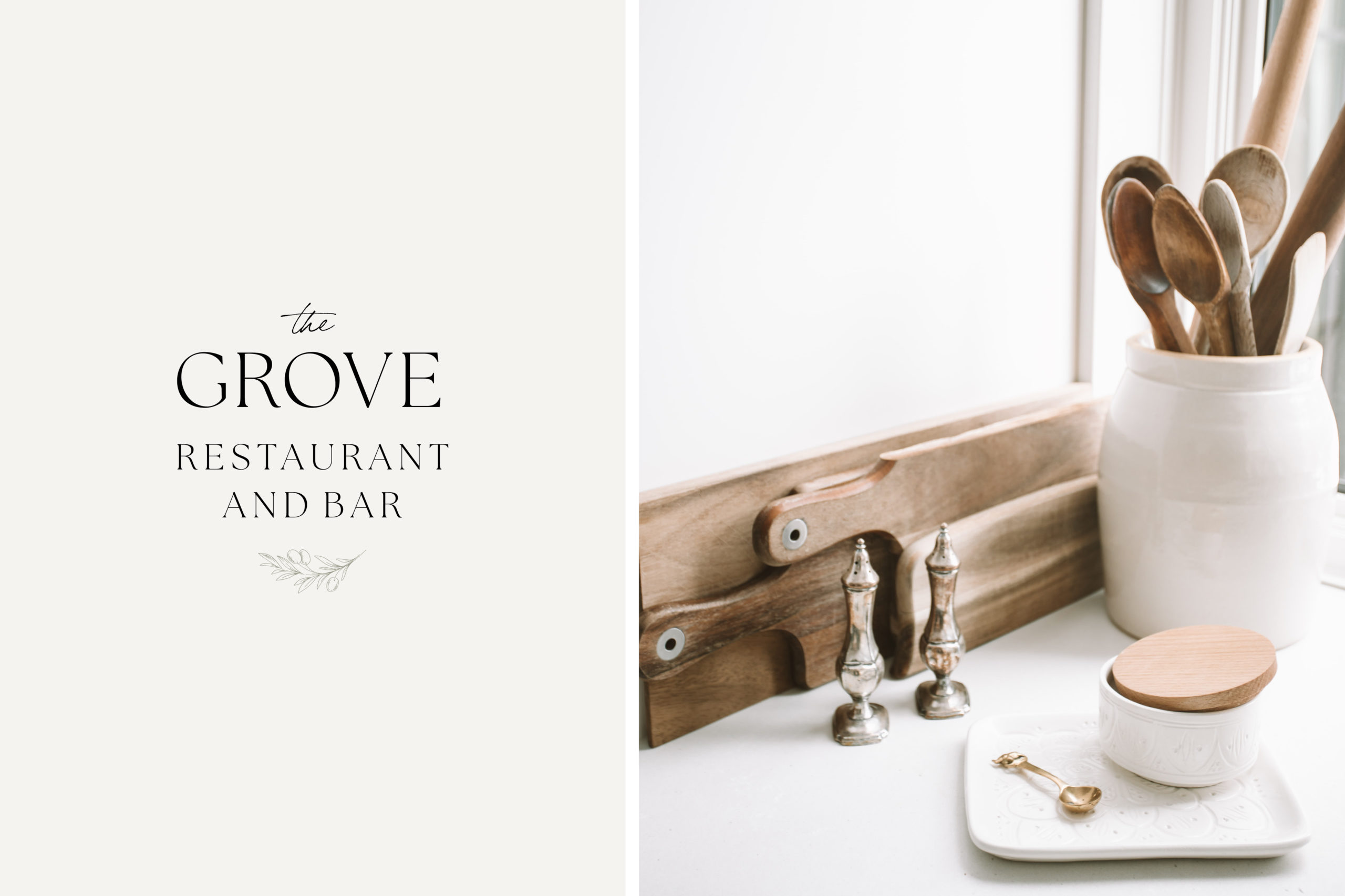 Farmhouse Brand Design | The Grove: Custom Brand Identity - Restaurant