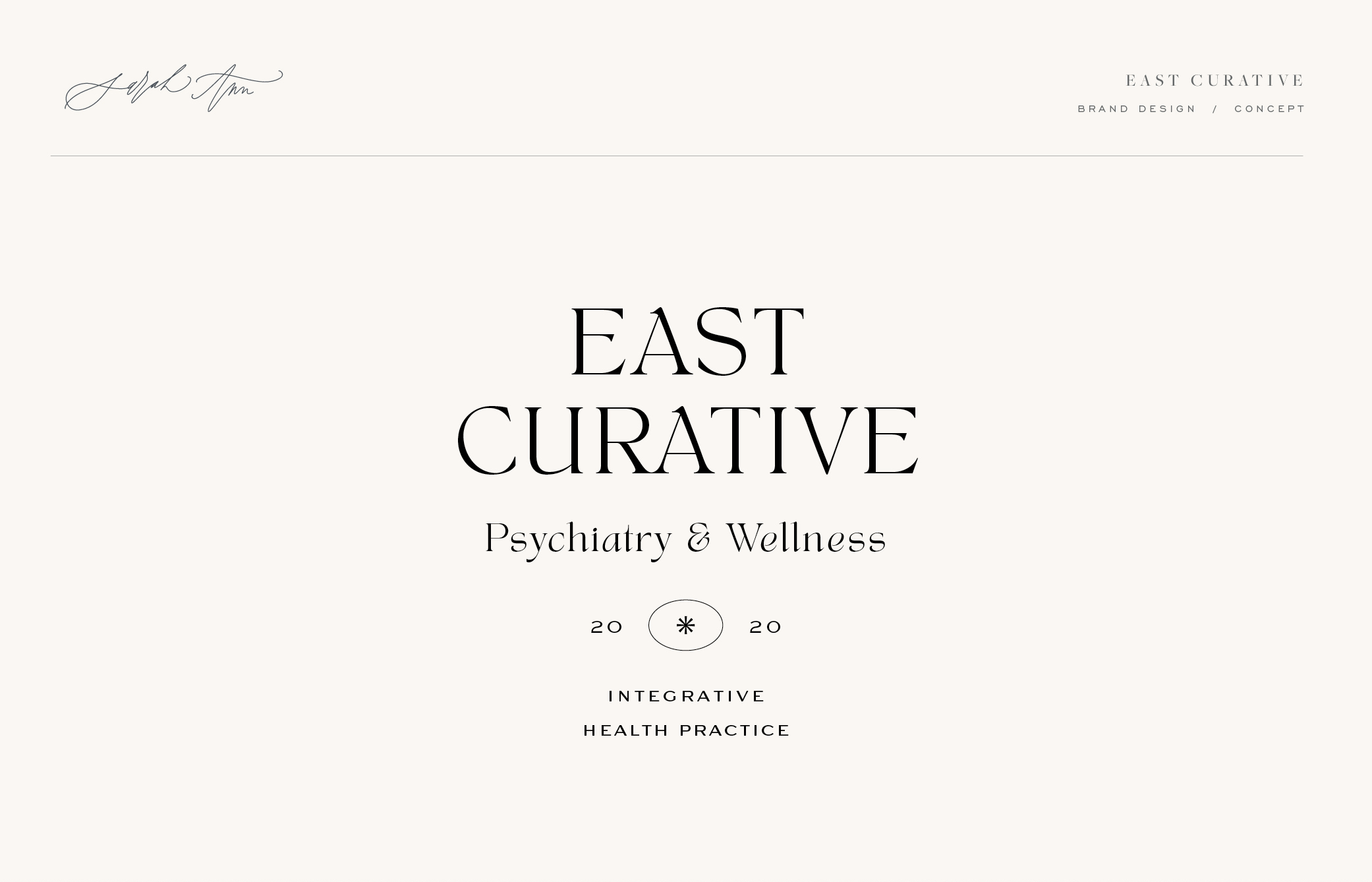 East Curative - Health and Wellness Branding - Therapist Logo Design - Sarah Ann Design