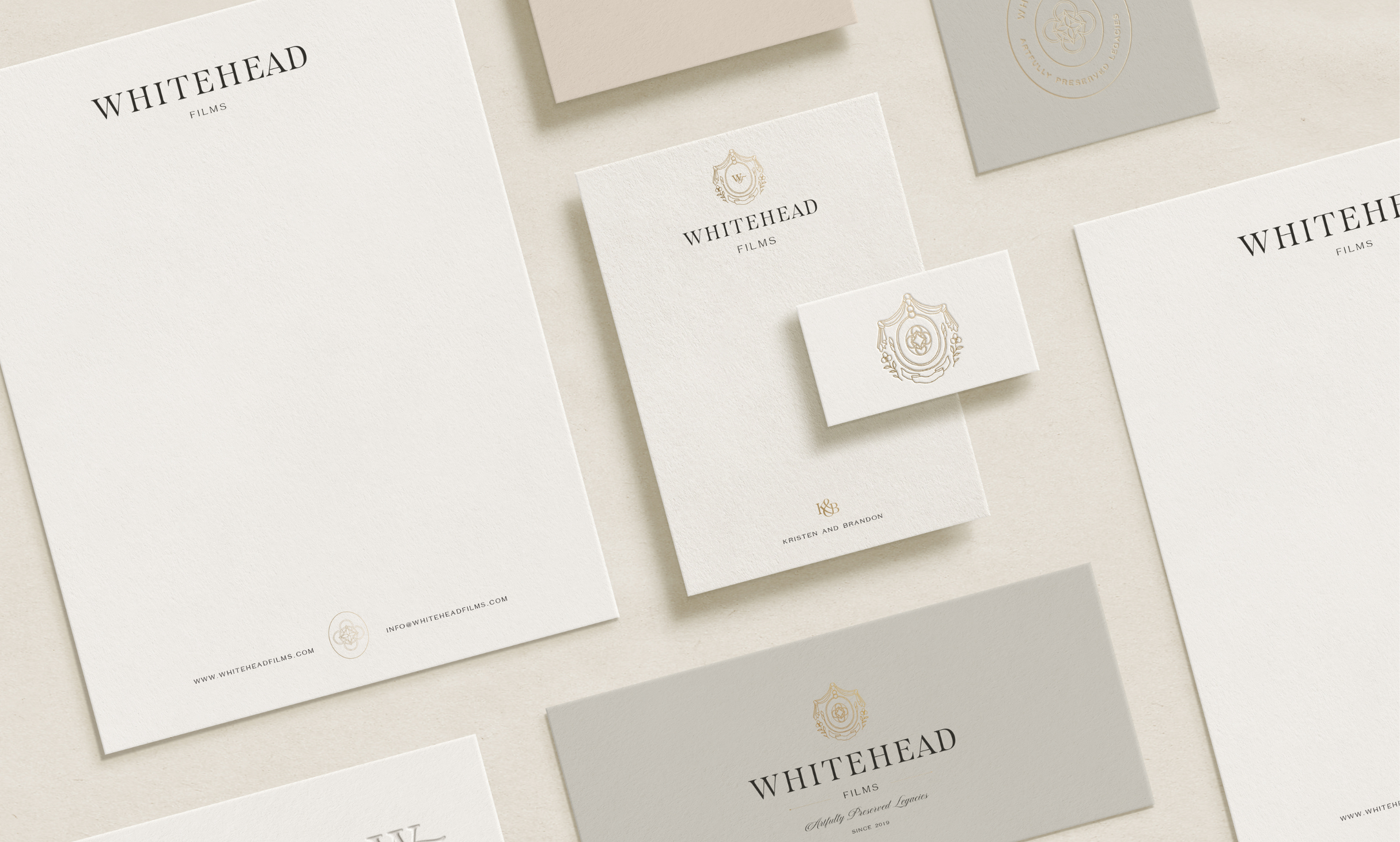 Whitehead Films - Luxury Brand Design for Wedding Videographer Professionals - Sarah Ann Design