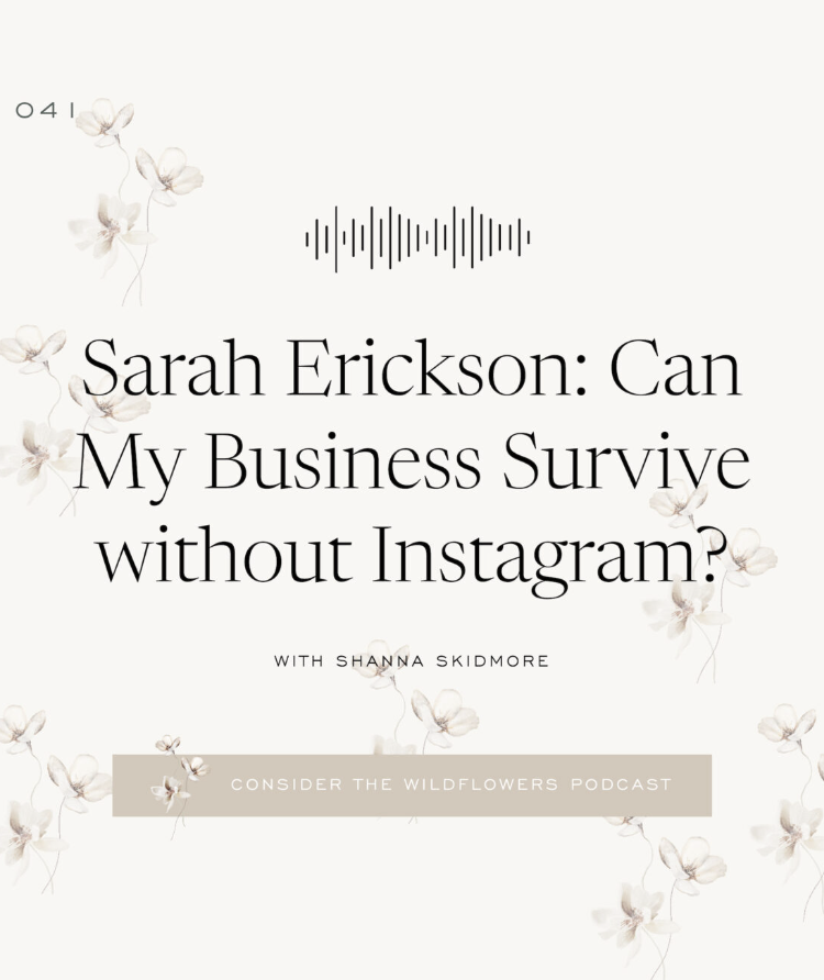 Sarah Erickson Consider the Wildflowers Podcast Thumbnail