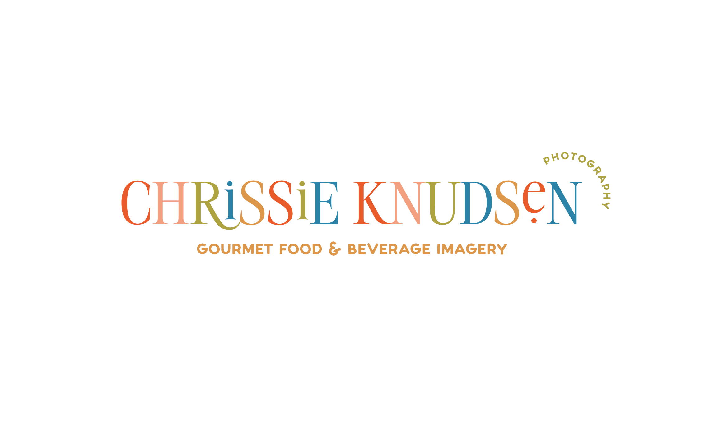 Colorful Food Photographer Brand Design - Chrissie Knudsen Photography by Sarah Ann Design