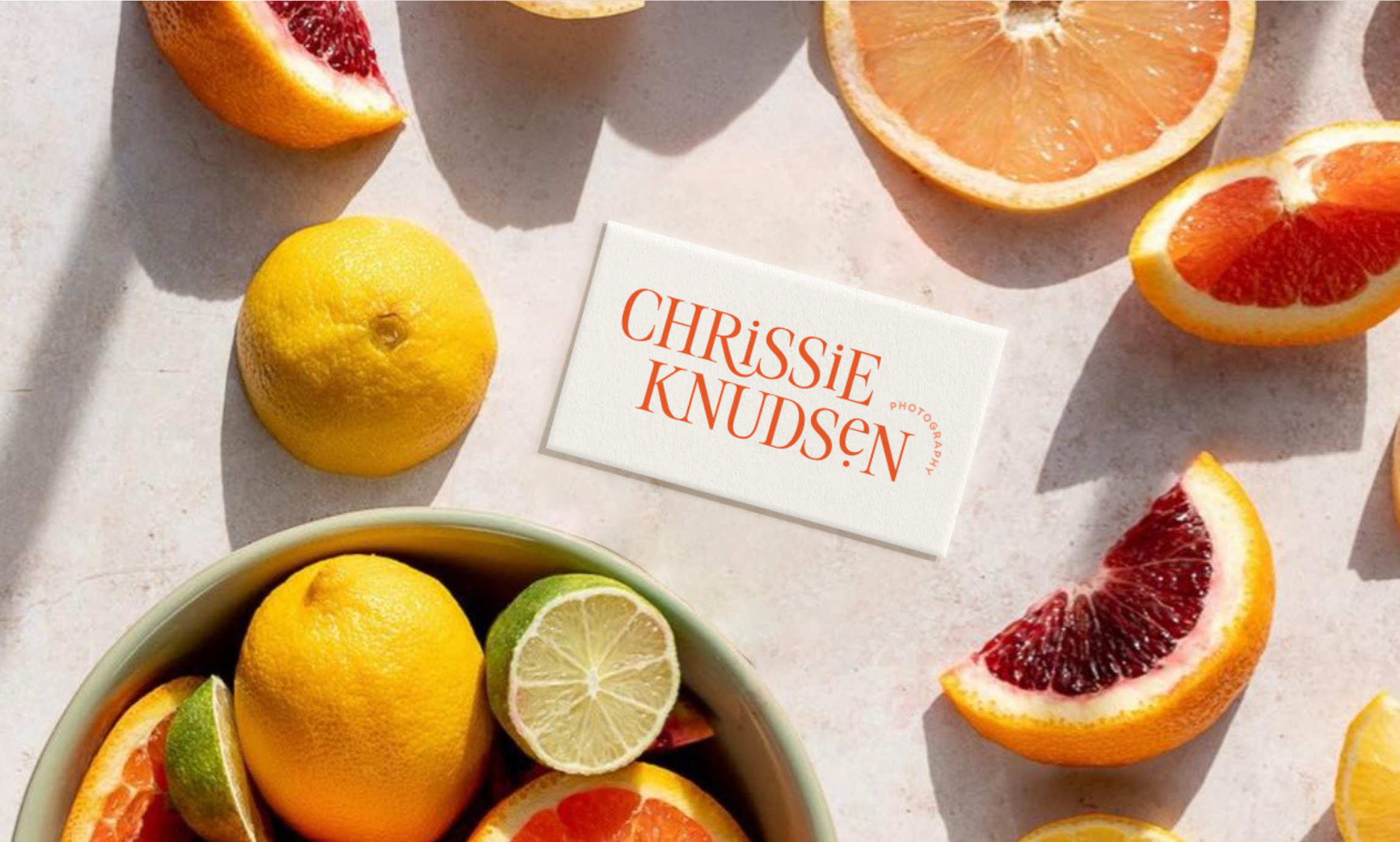 Colorful Food Photographer Brand Design - Chrissie Knudsen Photography by Sarah Ann Design