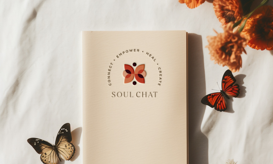 Journal Mockup: Badge Design for Soul Chat Hypnotherapy by Sarah Ann Design
