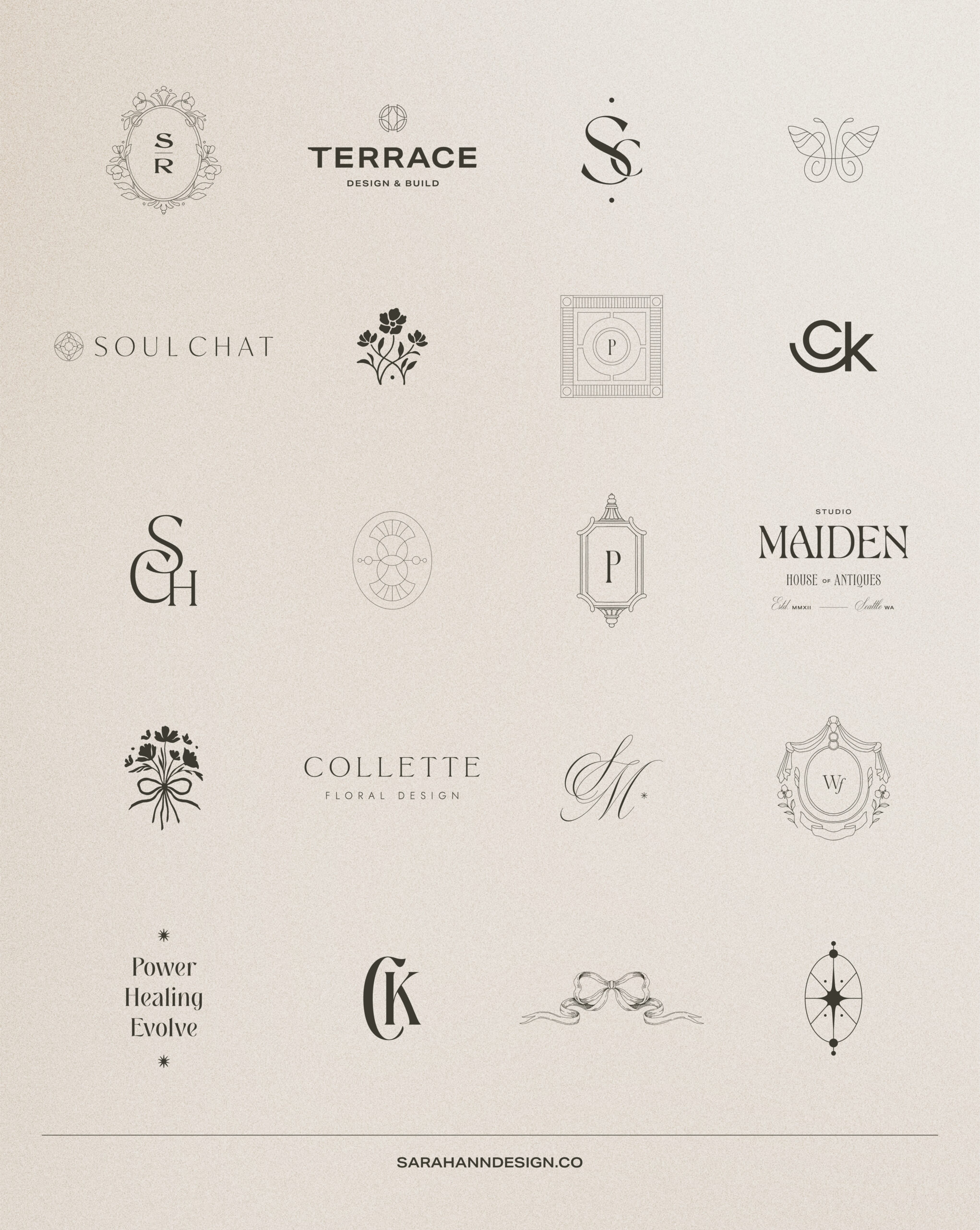 Sarah Ann Design - Logofolio - Brand Icon Portfolio