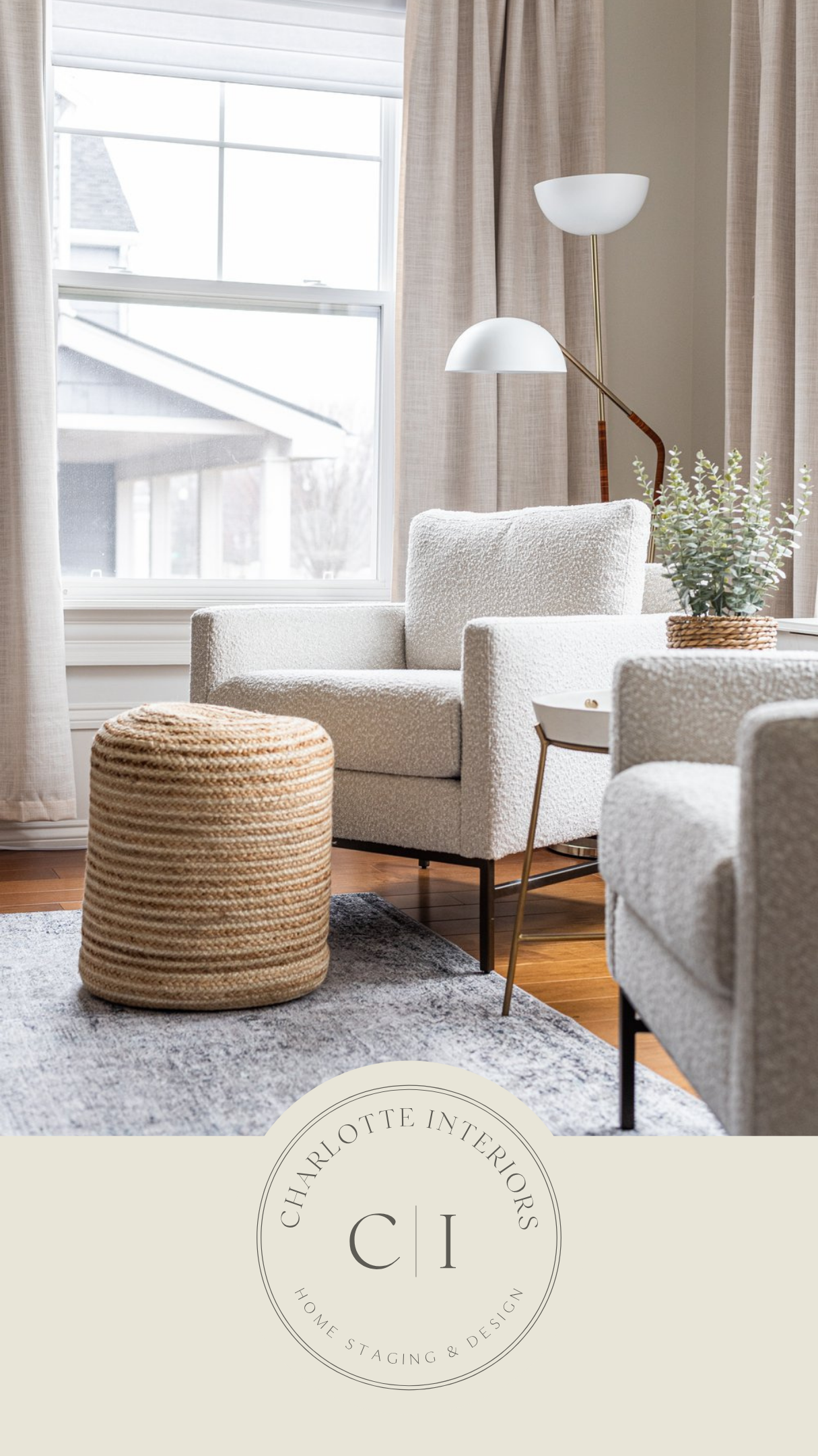 Charlotte Interiors - Minimalist Brand Design for Home Staging and Interior Design Studio by Sarah Ann Design