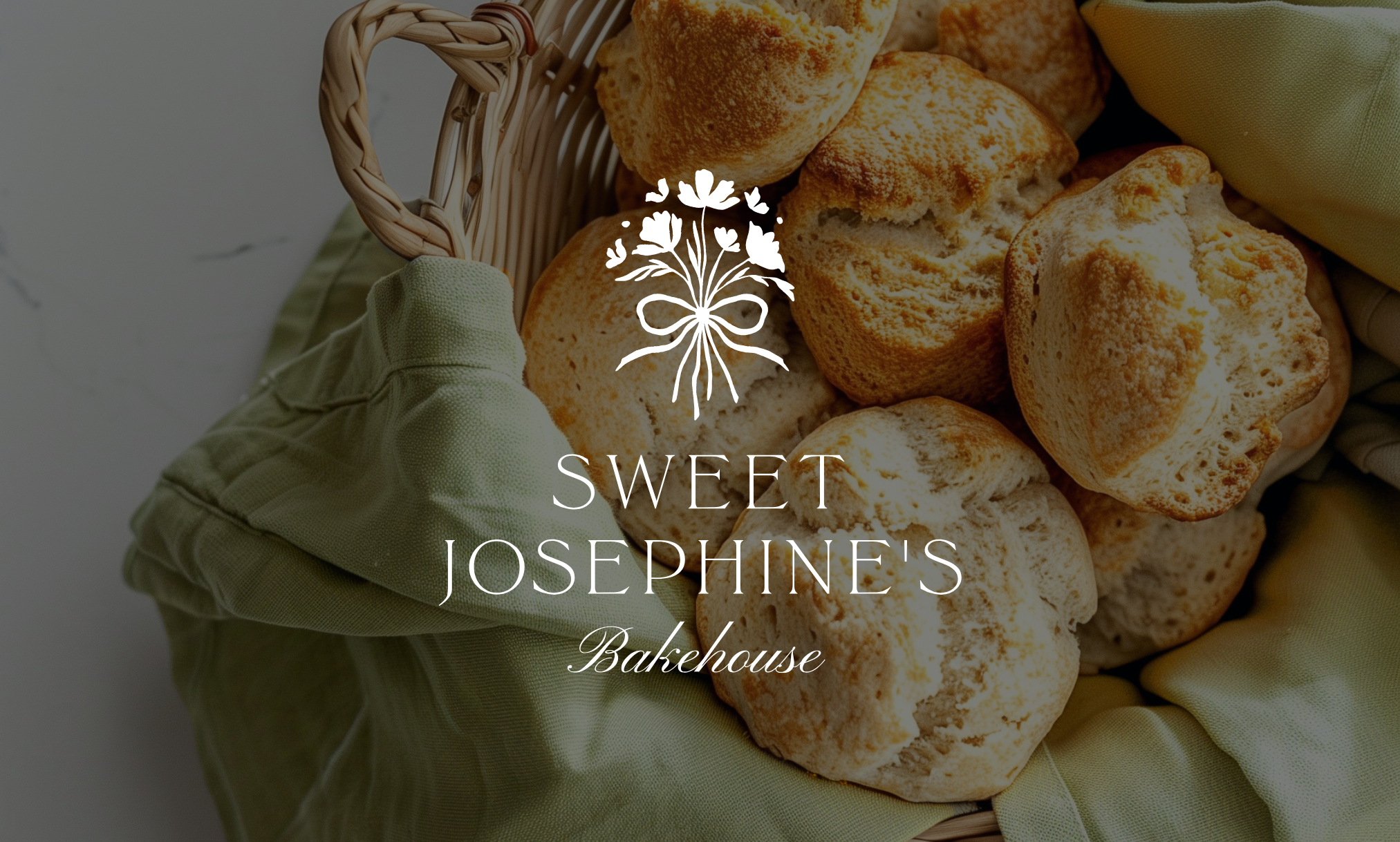 Semi Custom Brand - Charming Feminine Floral Logo Design for Sweet Josephine's Bakehouse - by Sarah Ann Design