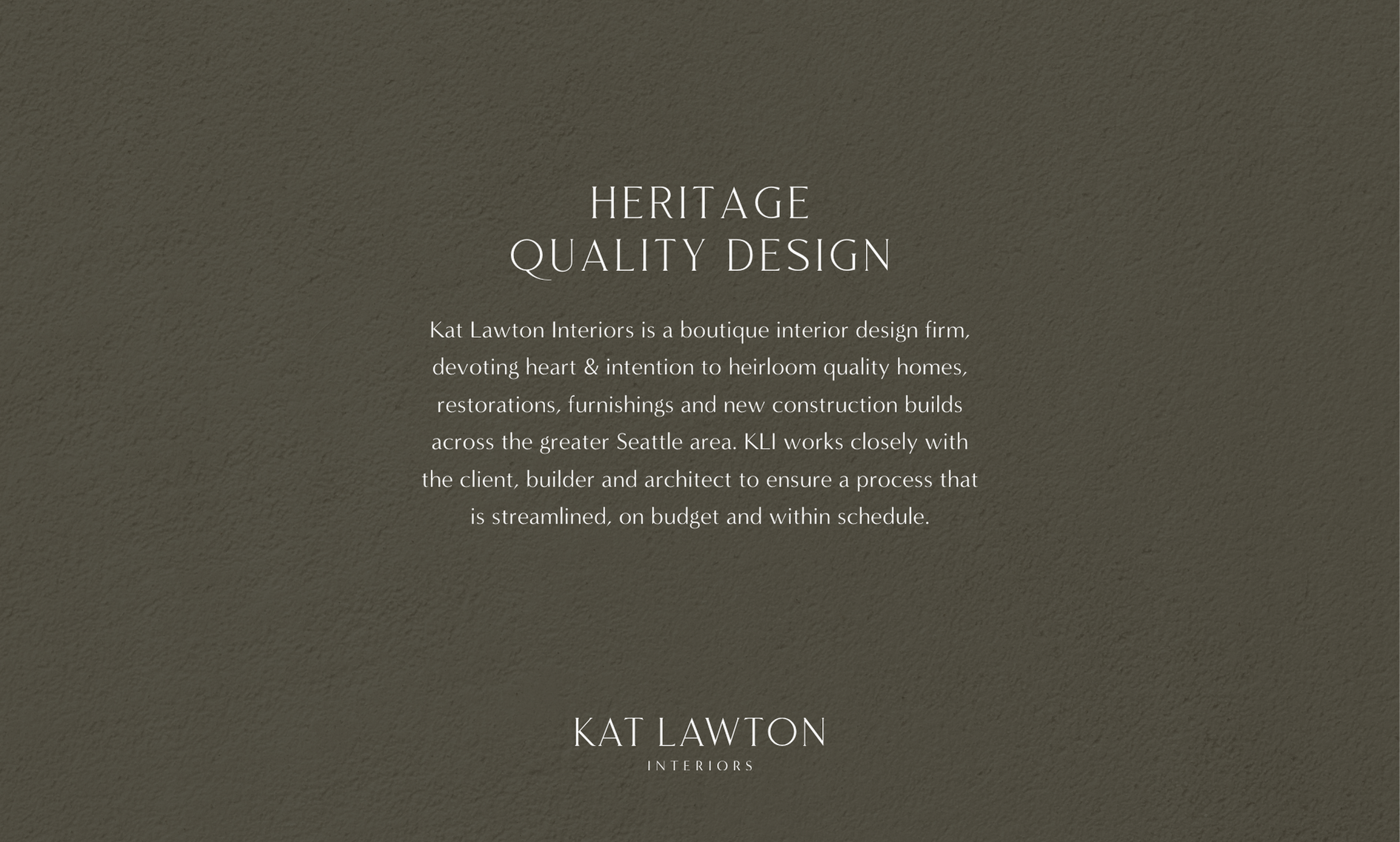 Kat Lawton - Timeless Classic Interior Designer Brand - Branding by Sarah Ann Design