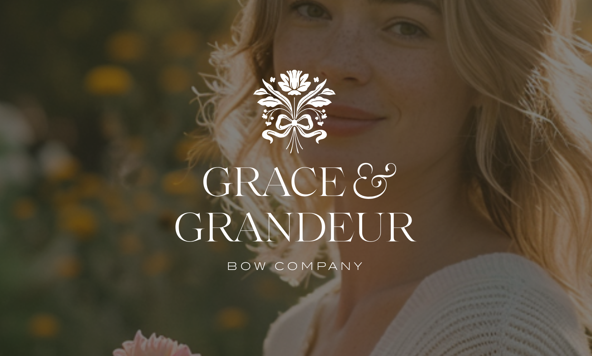 Classic Feminine Brand - Grace & Grandeur Bow Company - Sarah Ann Design