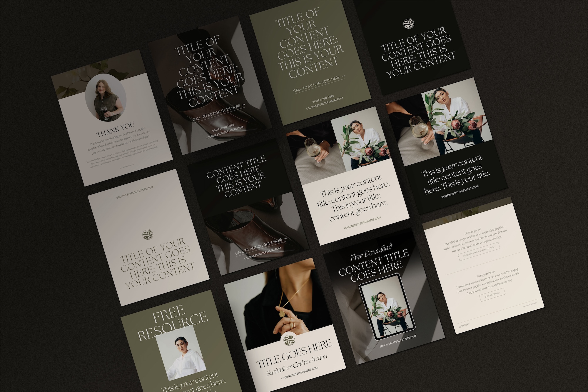 Pinterest Templates for Luxury Brands - by Sarah Ann Design_Pinning with Purpose
